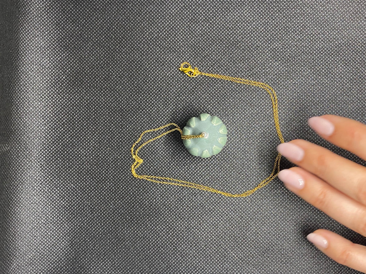 Collana pumo fiore verde